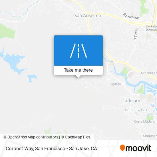 Coronet Way map