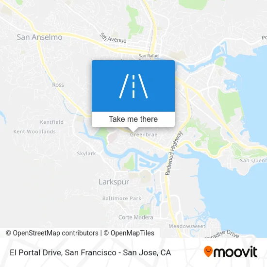 Mapa de El Portal Drive