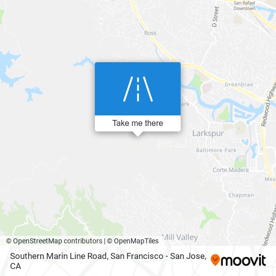 Mapa de Southern Marin Line Road