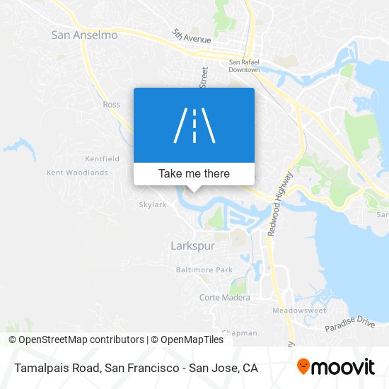 Tamalpais Road map