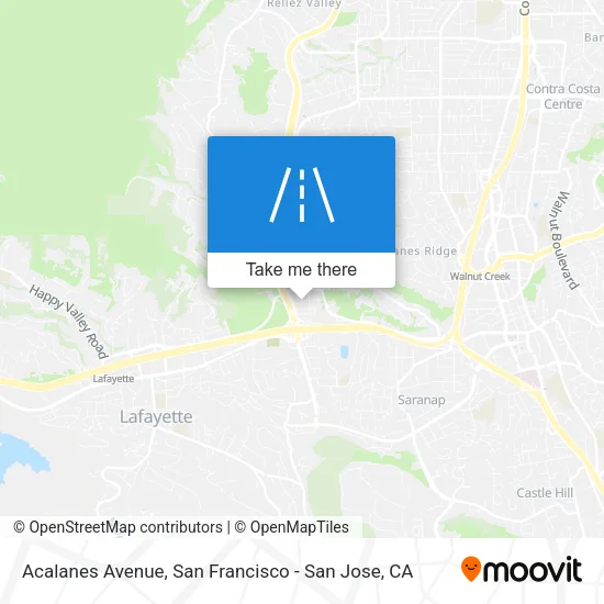 Acalanes Avenue map