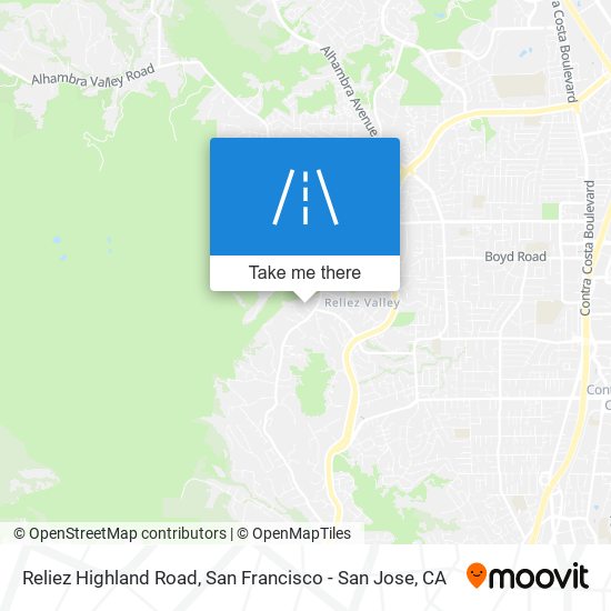 Reliez Highland Road map