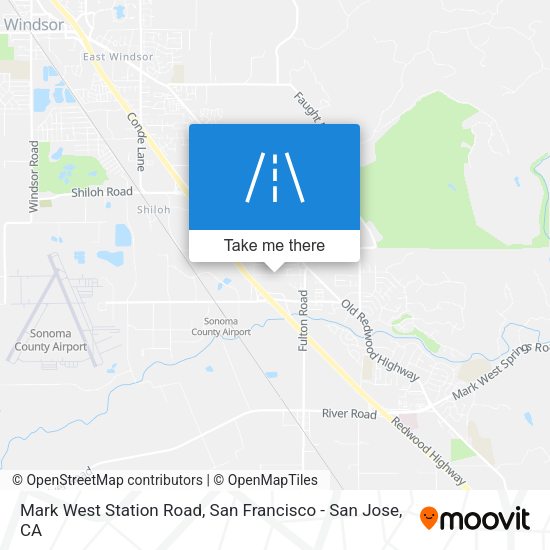 Mark West Station Road map