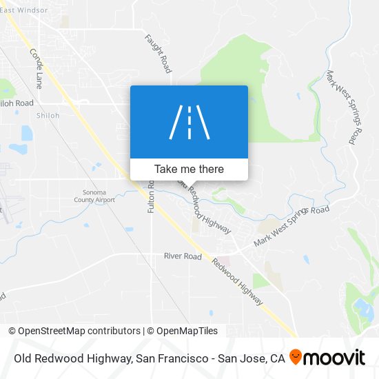 Mapa de Old Redwood Highway