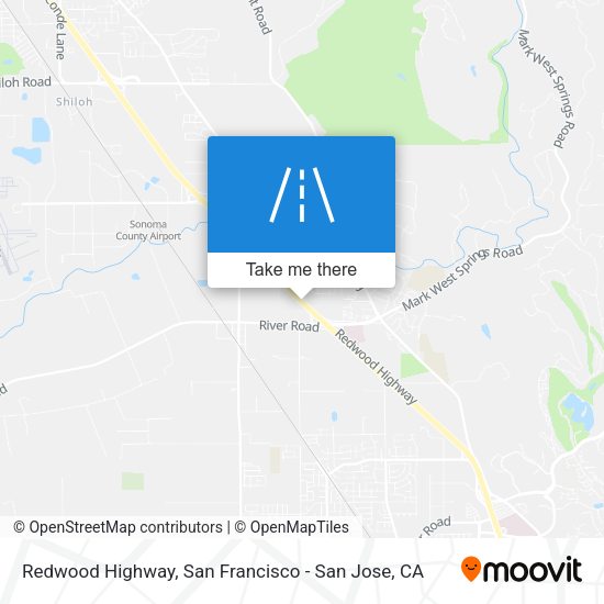 Mapa de Redwood Highway