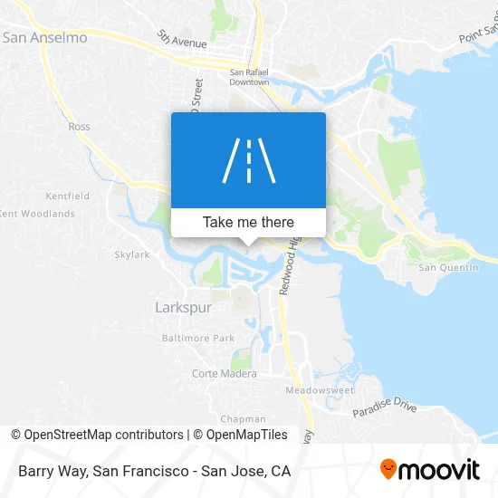 Barry Way map