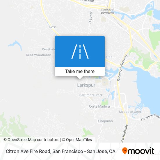 Citron Ave Fire Road map