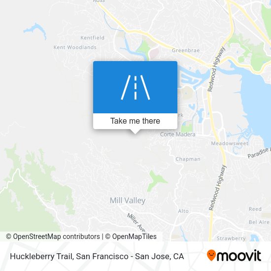 Mapa de Huckleberry Trail