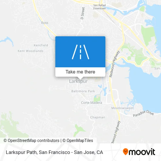 Larkspur Path map