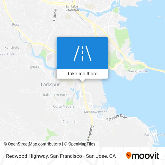 Redwood Highway map