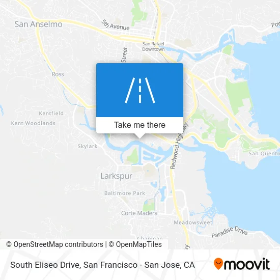 Mapa de South Eliseo Drive