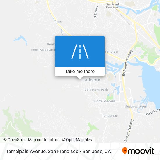 Tamalpais Avenue map