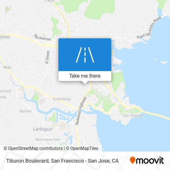 Tiburon Boulevard map