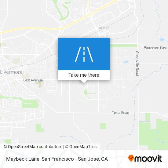 Maybeck Lane map