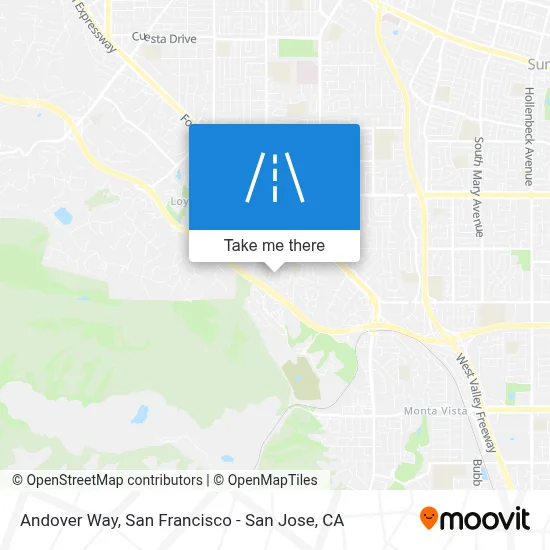 Andover Way map