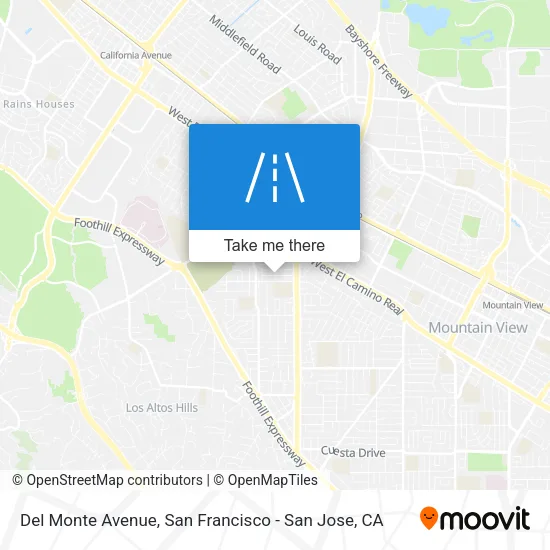 Mapa de Del Monte Avenue