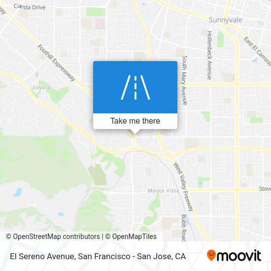 El Sereno Avenue map