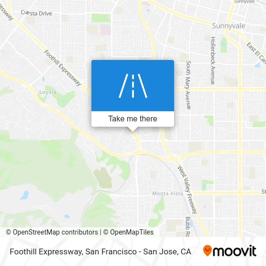 Foothill Expressway map