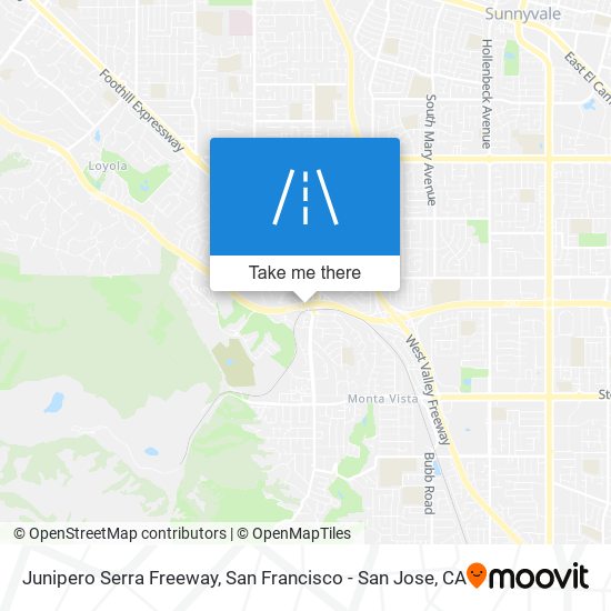 Junipero Serra Freeway map