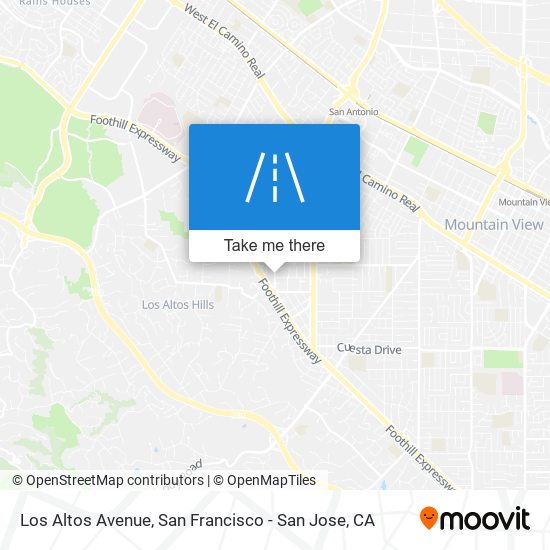 Mapa de Los Altos Avenue