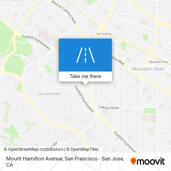 Mount Hamilton Avenue map