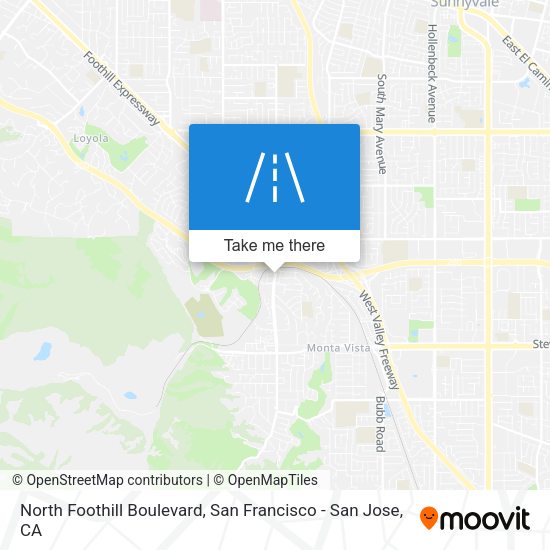 North Foothill Boulevard map