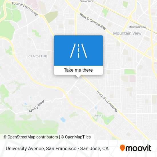 University Avenue map