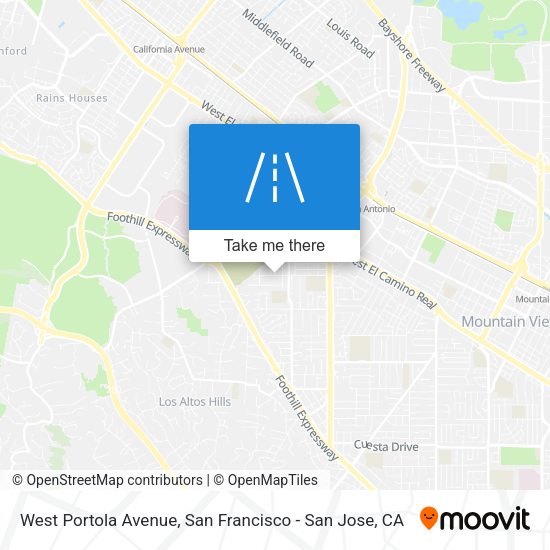 West Portola Avenue map