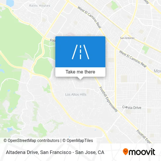 Altadena Drive map