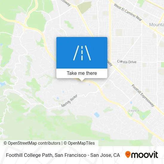Foothill College Path map