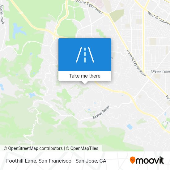 Mapa de Foothill Lane