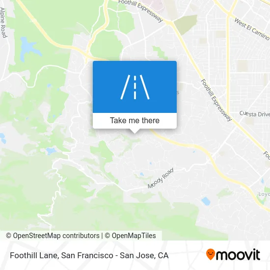 Foothill Lane map