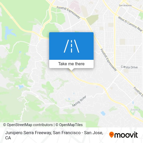 Junipero Serra Freeway map