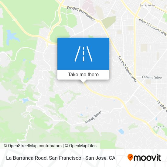 La Barranca Road map