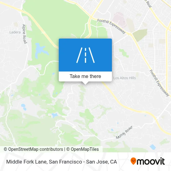 Middle Fork Lane map