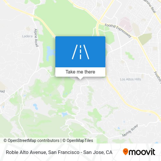 Roble Alto Avenue map