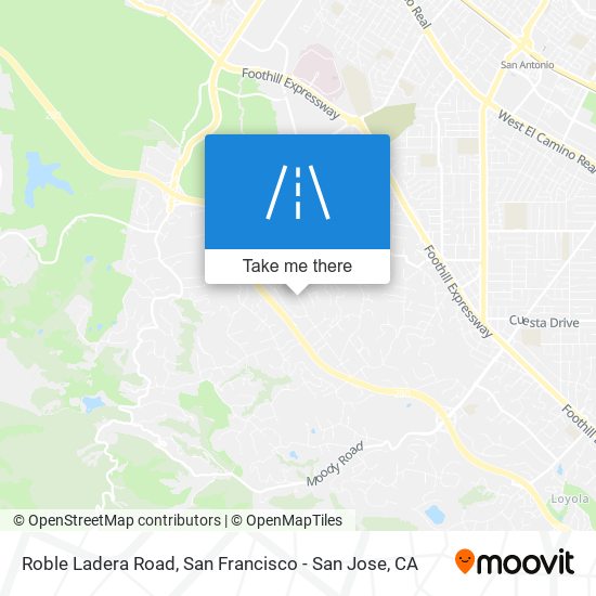 Roble Ladera Road map