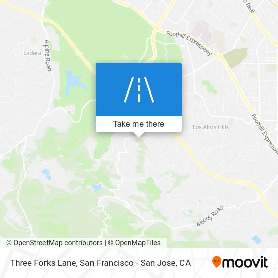 Three Forks Lane map