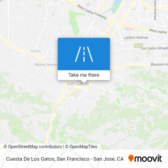 Cuesta De Los Gatos map
