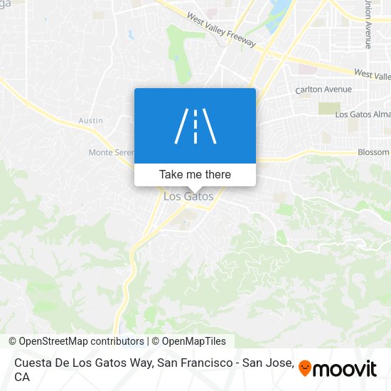 Cuesta De Los Gatos Way map