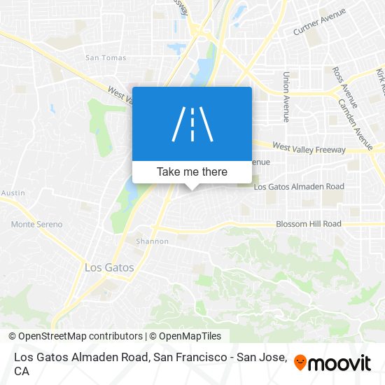 Los Gatos Almaden Road map