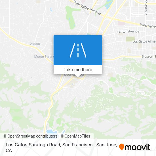 Mapa de Los Gatos-Saratoga Road