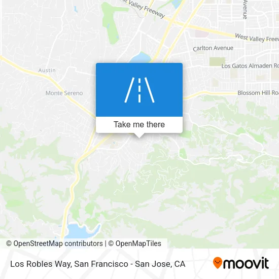 Los Robles Way map