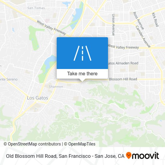 Old Blossom Hill Road map