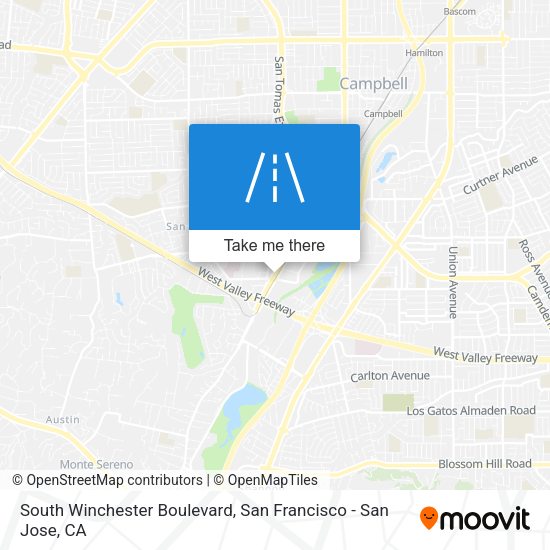 South Winchester Boulevard map