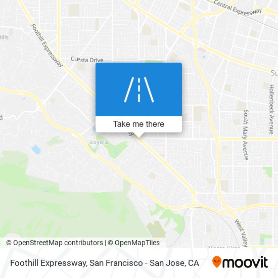 Foothill Expressway map