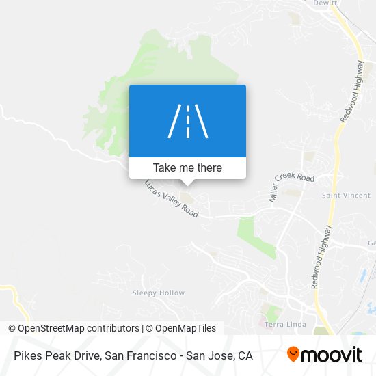 Mapa de Pikes Peak Drive