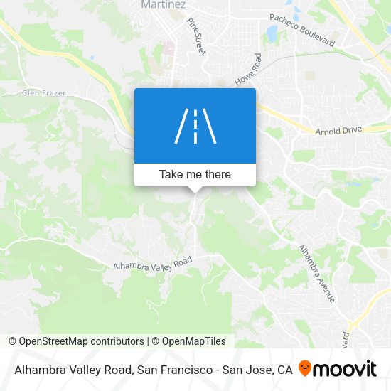 Alhambra Valley Road map