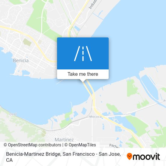 Benicia-Martinez Bridge map