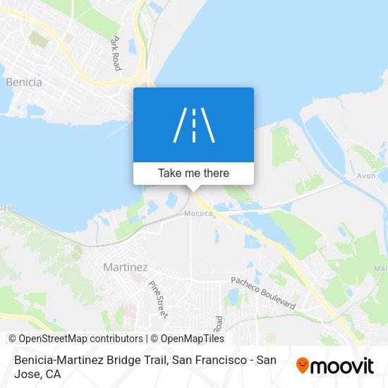 Benicia-Martinez Bridge Trail map